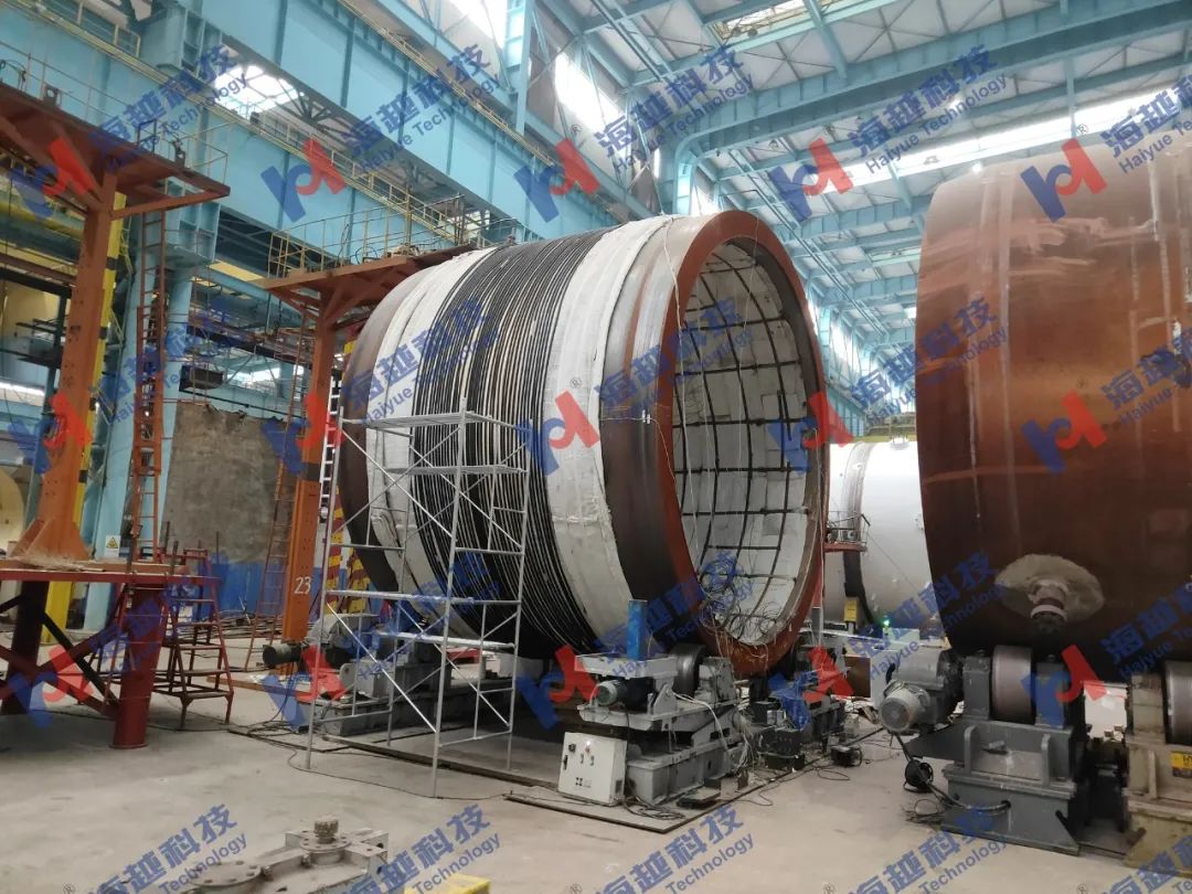 直徑6300mm，壁厚342+7.5mm，中間消應(yīng)力660±10℃