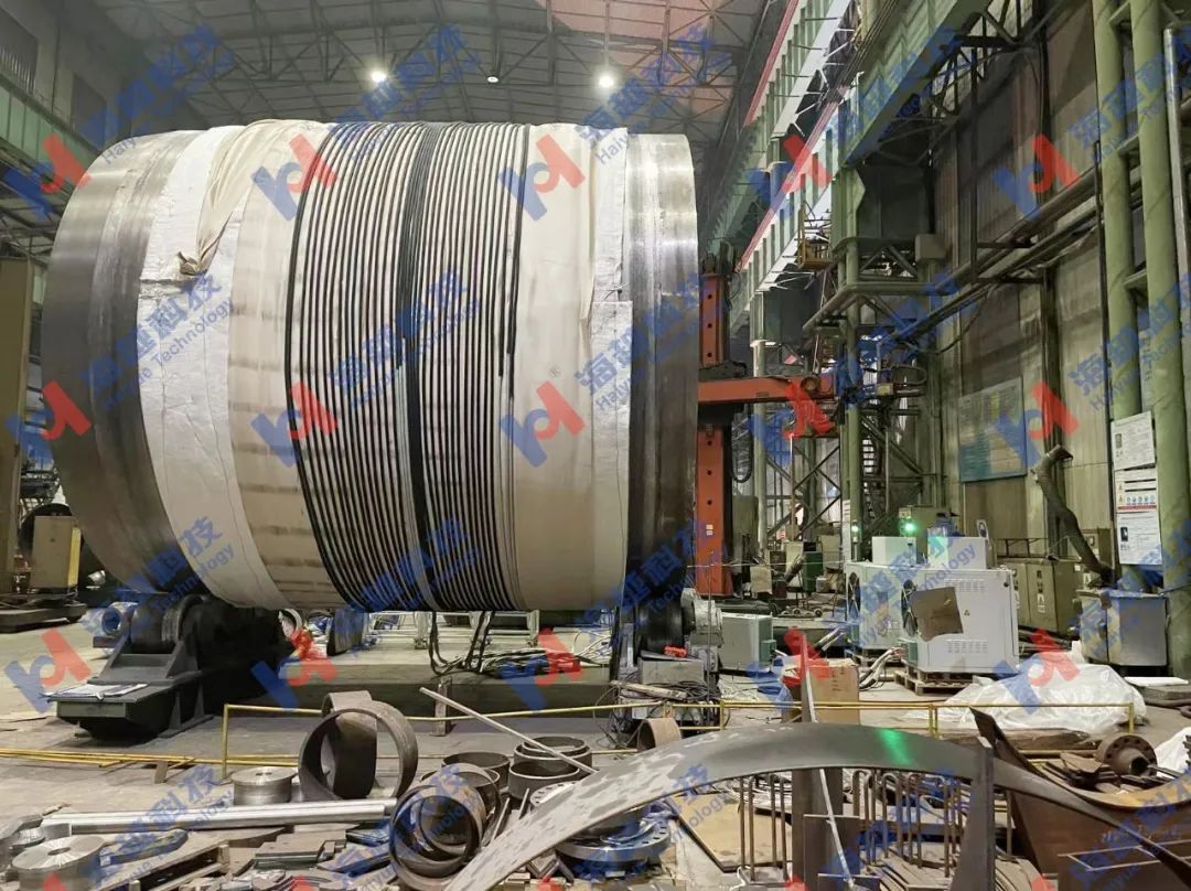 直徑5000mm，壁厚300mm，熱處理溫度705±14℃
